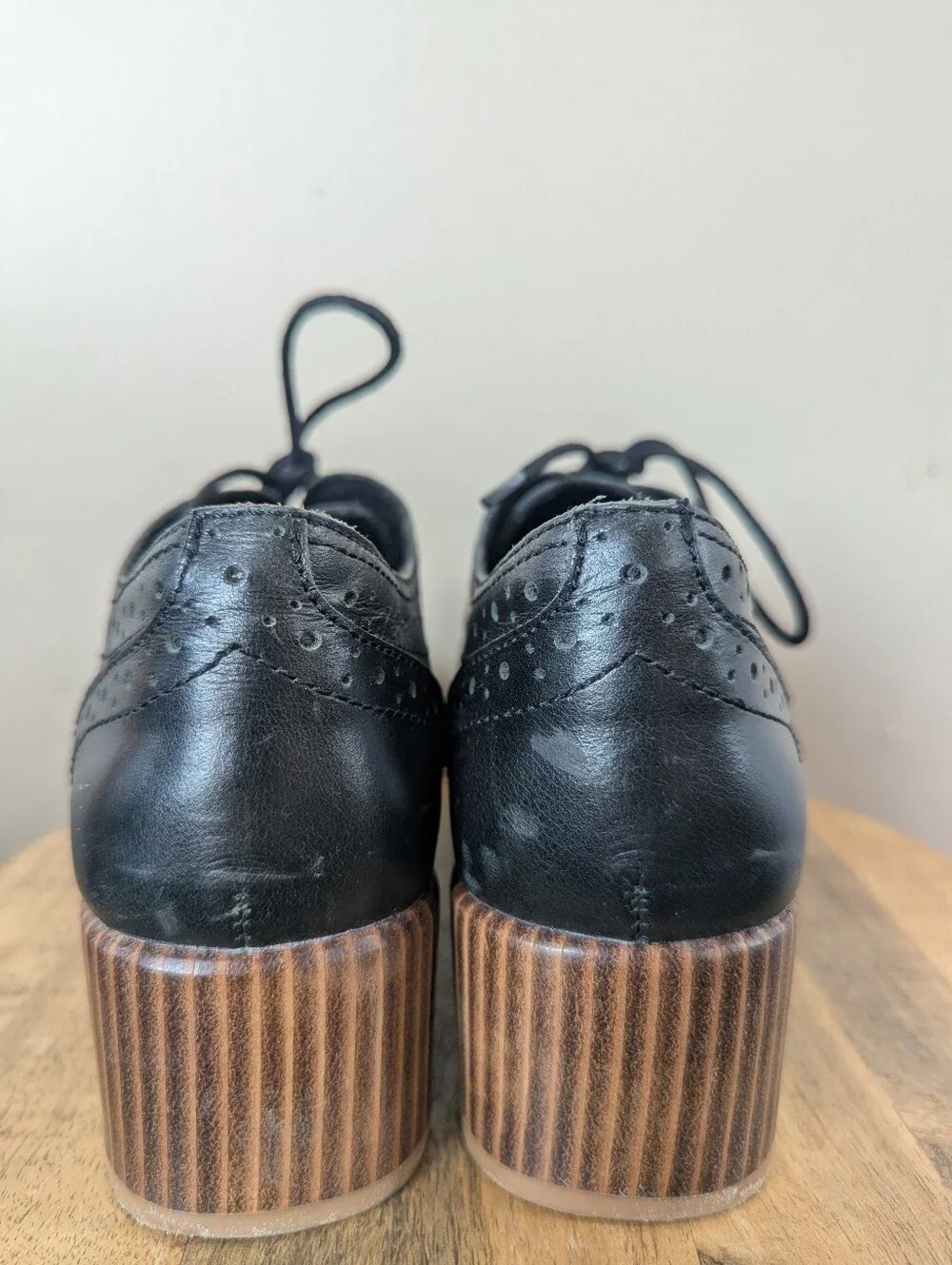 Kelsi Dagger Brooklyn Crest Platform Oxford Loafers, Black (SIZE 39/8.5)